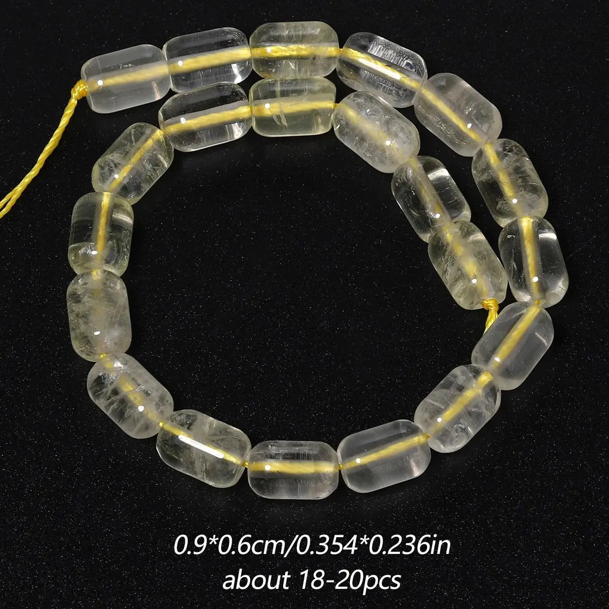 luckacco 9x6mm cylinder lemon quartz natural stone loose spacer beads for jewelry making diy earrings bracelet charms accessories