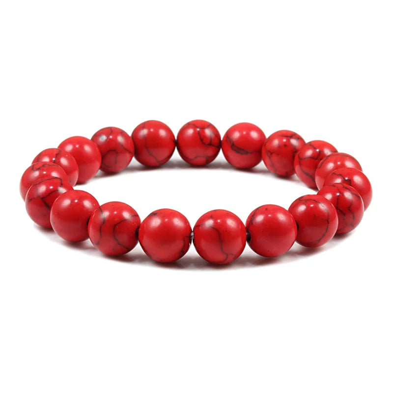 luckacco 10mm tiger eye natural stone beads bracelet 3 size buddha lava round beads elasticity rope bracelets for men yoga handmade jewel