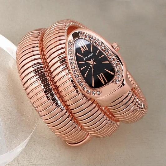 Luckacco High-quality Luxury Women Quartz Watch Bracelet Stainless Steel Wristwatch Fashion Gold Ladies Watches Clock Relógio Feminino