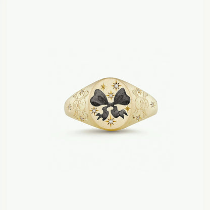 Luckacco 2025 New Finger Ring Copper Gold Color Plated Metal Tarot Enamel Stainless Steel Rings for Women Jewelry