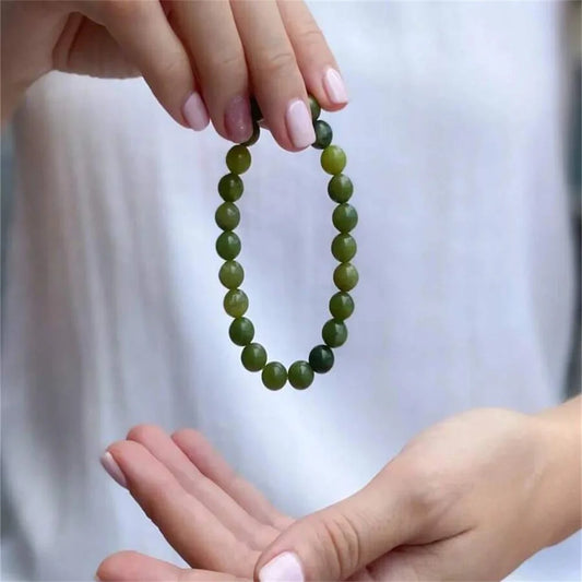 Luckacco 1pc Fashion Natural blood stone Geometric Bracelet men Women summer lucky braclets Boyfriend Birthday Gift Father's Day gifi