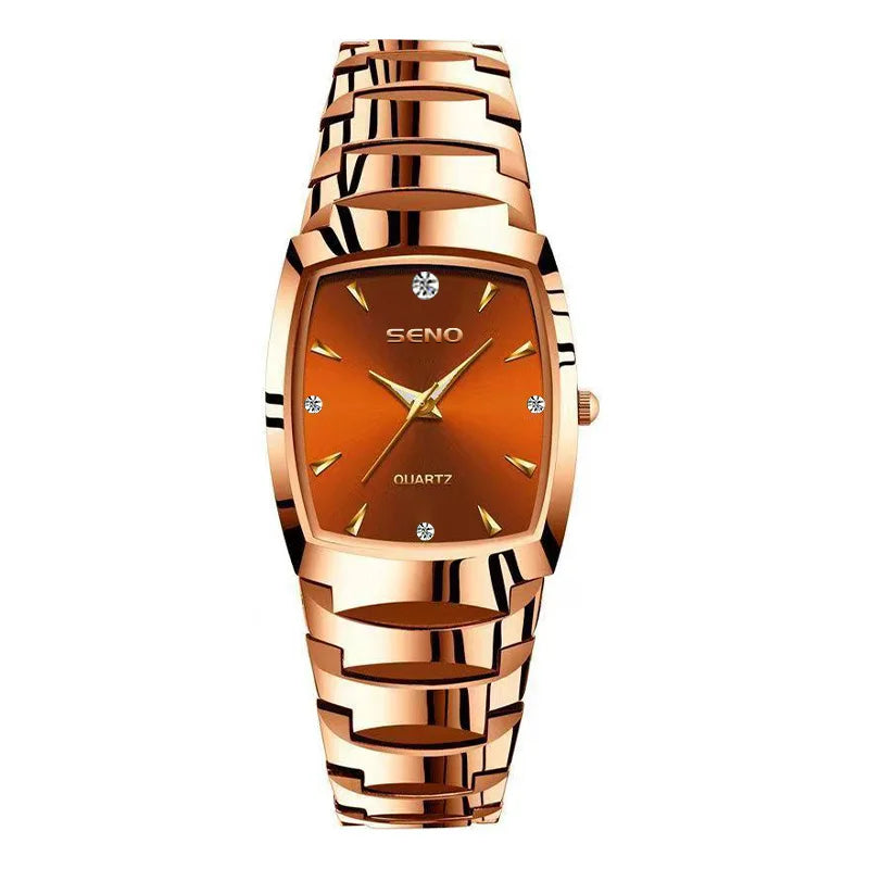luckacco luxury watch for men business fashion square quartz wristwatch classic stainless steel luminous waterproof male date clock gifts