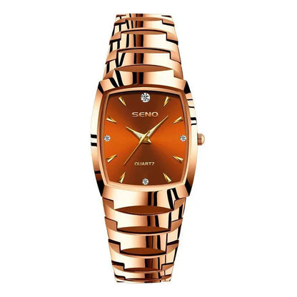 Luckacco Luxury Watch for Men Business Fashion Square Quartz Wristwatch Classic Stainless Steel Luminous Waterproof Male Date Clock Gifts