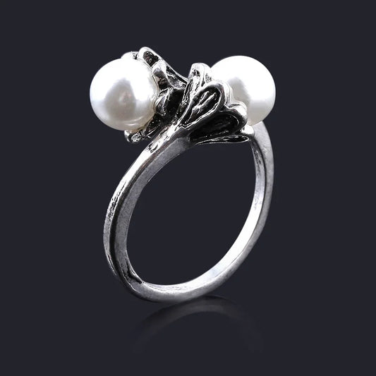 Luckacco Daenerys Targaryen Rings for Men Women Game of Thrones Vintage Beads Adjustable Ring Fans Party Jewelry Gift