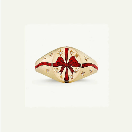 Luckacco 2025 New Finger Ring Copper Gold Color Plated Metal Tarot Enamel Stainless Steel Rings for Women Jewelry