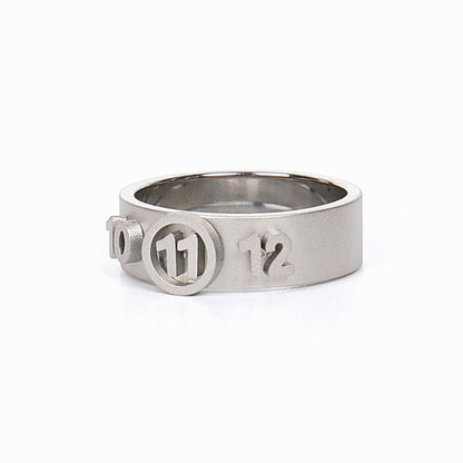 Luckacco Personality Punk Roman Numerals Ring for Men Women Goth Cool Finger Ring Engagement Wedding Ring Hip Hop Jewelry Gifts