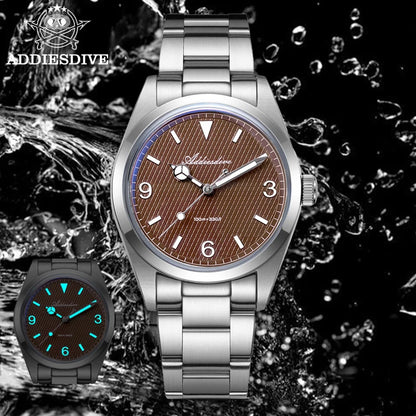 Luckacco ADDIESDIVE Luxury Watch for Man Waterproof Stainless Steel BGW9 Luminous 36mm Vintage Quartz Watches AD2096 Relojes Para Hombres