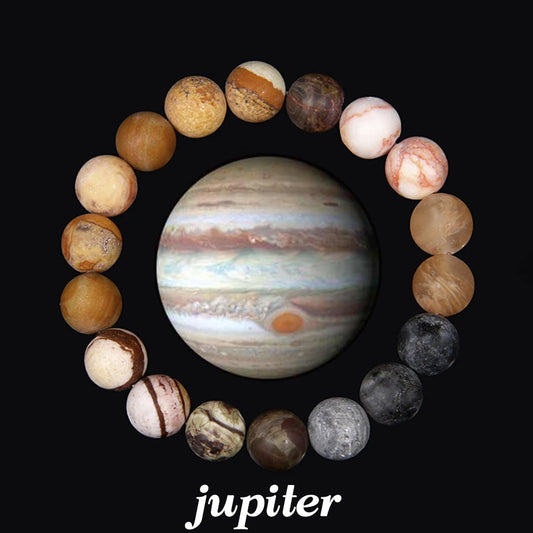 Luckacco 2024 New Universe Galaxy Bracelet Simple 10MM Natural Sodalite Turquoises Stone Bead Bangle Planet Solar System Earth Mars Gift