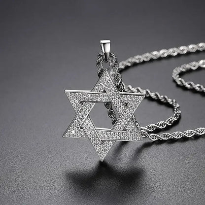 Luckacco Hip Hop Ice Out Zircon Letter Otf Letter Pendant Necklace for Men and Women Fashion Rock Party Jewelry Gift
