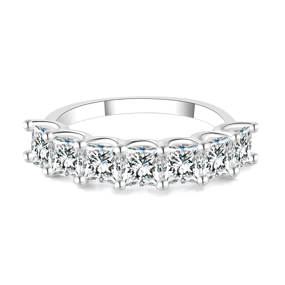 luckacco designer tennis zircon rings for female shiny dainty crystal stacking matching wedding finger ring fashion chic jewelry r018
