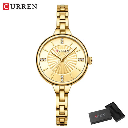 Luckacco CURREN Luxury Women Bracelet Quartz Watches For Women Magnetic Watch Ladies Sports Dress Wrist Watch Clock Relogio Feminino