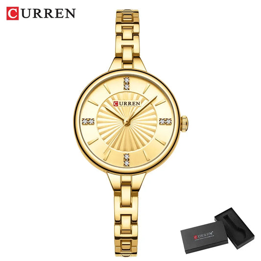 Luckacco CURREN Luxury Women Bracelet Quartz Watches For Women Magnetic Watch Ladies Sports Dress Wrist Watch Clock Relogio Feminino