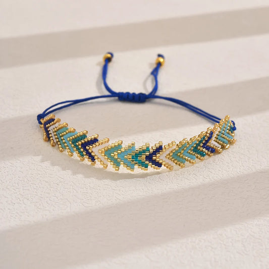 Luckacco ZHONGVI Miyuki Bead Bracelets Multi Layer Bohemian Glass Seeds Handmade Adjustable Jewelry Fashion For Women Men