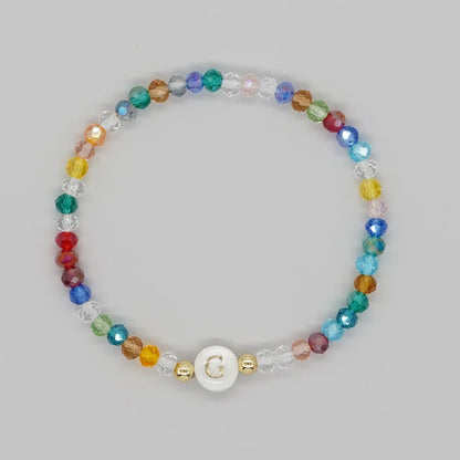 Luckacco Go2Boho Crystal Shell Letter A-Z Bracelets for Women Boho Summer Beach Lucky Fashion Trend Jewelry Accessories Surprise Gifts