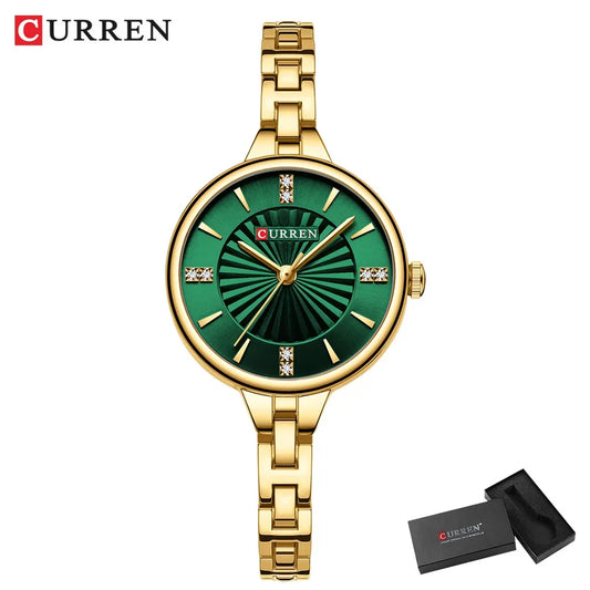 Luckacco CURREN Luxury Women Bracelet Quartz Watches For Women Magnetic Watch Ladies Sports Dress Wrist Watch Clock Relogio Feminino