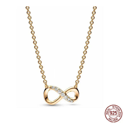 Luckacco New 925 sterling silver gold droplet pearl snowflake pendant necklace exquisite and luxurious women's charm jewelry gift
