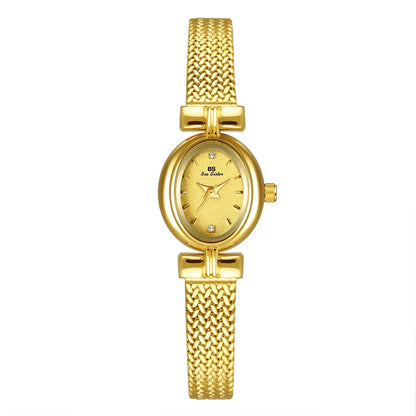 Luckacco High Quality Women Watches 2025 Vintage Luxury Jewelry Wheat Bracelet Quartz Ladies Watch Small Dial Elegant Watch For Women