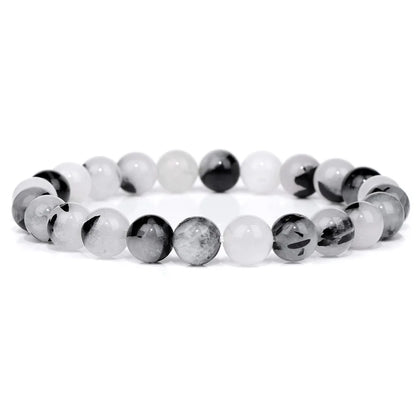 Luckacco Handmade Natural Stone African Stone Beads Bracelet Men Yoga Mala Jewelry Green Moss Agates Beaded Bracelet for Women Men