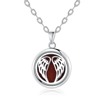 Luckacco New Tree Of Life Aromatherapy Necklace Stainless Steel Essential Oil Diffuser Amulet Perfume Locket Pendant Women Jewelry Gift