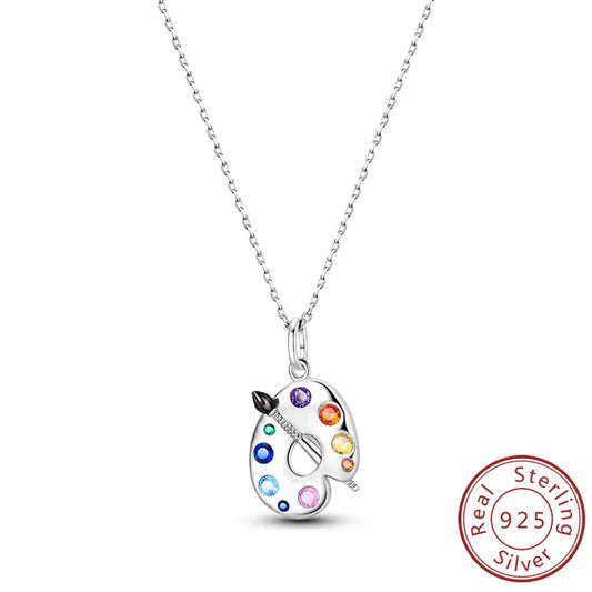Luckacco Necklace 925 Sterling Silver Butterfly Love Heart Bear Classic Simple Adjustable Necklace For Women Girl Fashion Jewelry Gifts