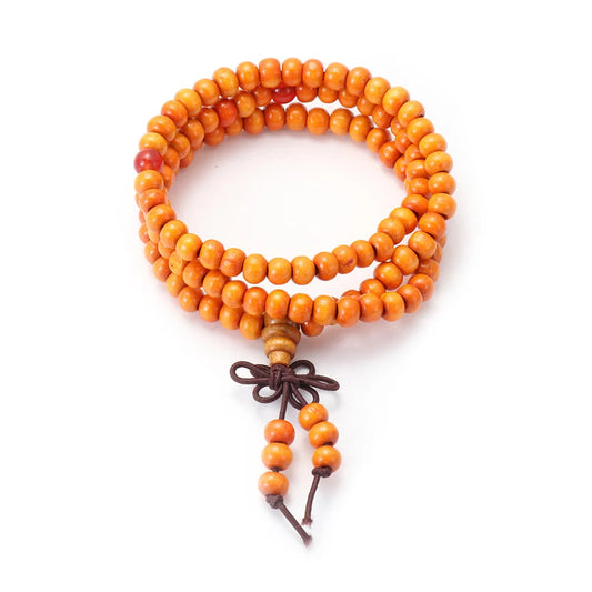 Luckacco 1Pc Wood Bead New Buddha Bracelet Buddhist  Bangle Prayer Beads Copper Coin Women Men Lucky Religion Bracelets Charm Jewelry