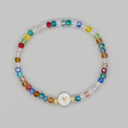 Luckacco Go2Boho Crystal Shell Letter A-Z Bracelets for Women Boho Summer Beach Lucky Fashion Trend Jewelry Accessories Surprise Gifts