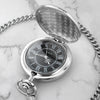 Luckacco All Hunters Retro Silver Smooth Quartz Pocket Watch For Men Women Steampunk Necklace With Chain