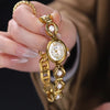Luckacco Ladies Watch Light Luxury Brand National Style Zulu Green Bracelet Advanced Bead Waterproof Women Fashion Quartz Wristwatches