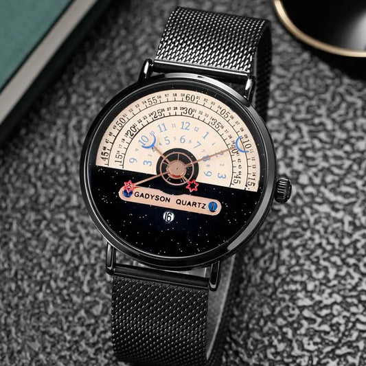 Luckacco Men's Starry sky Creativity Calendar Watches Casual Sport Watch For Men Quartz WristWatch Relogio Masculino