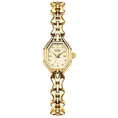Luckacco GEDI Brand Ladies Watches are Exquisite Light Luxury Retro Metal Bracelets high-end Waterproof Women Fashion Quartz Wristwatches