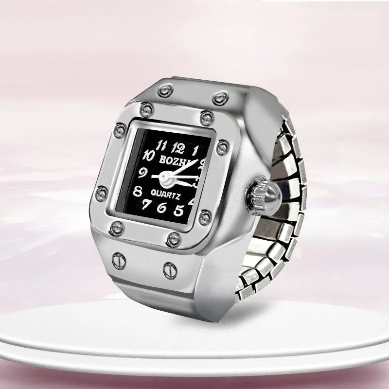 luckacco 1pcs new finger watch men's and women's quartz watch mini niche finger watch can watchs time true watchs ring watchs trend