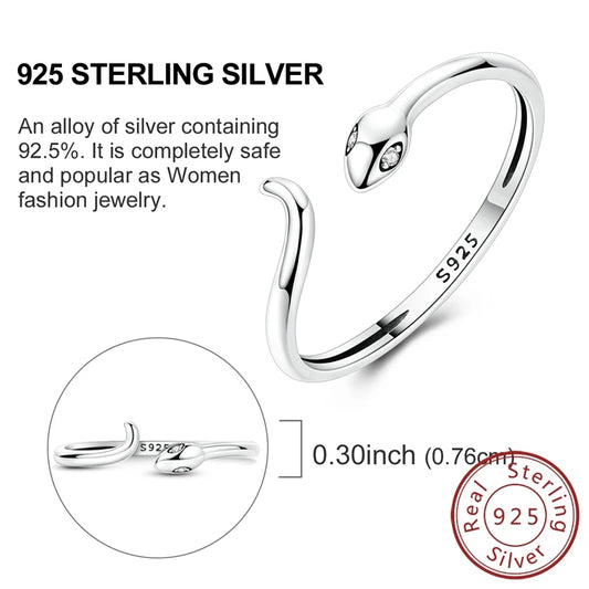 Luckacco New 925 Sterling Silver Rings Gold Heart Bow Adjustable Open Closed Ring Suitable for Women Stacking Ring Fashion Jewelry Gift