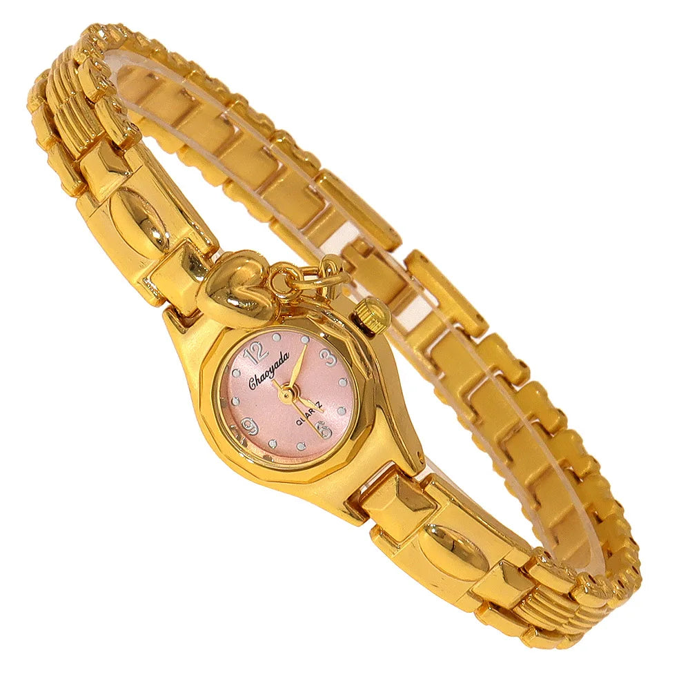 luckacco cute women's bracelet, ultra slimvintage wrist, analog quartz bangle, elegant dress watch mini watch dropshipping