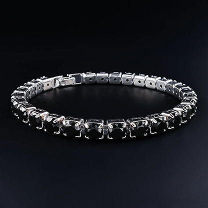 Luckacco 2024 New Arrival Luxury Round black color on hand Bracelet Bangle For Women Anniversary Gift Jewelry Bulk Sell S5787