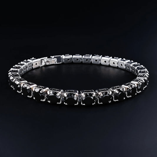 Luckacco 2024 New Arrival Luxury Round black color on hand Bracelet Bangle For Women Anniversary Gift Jewelry Bulk Sell S5787