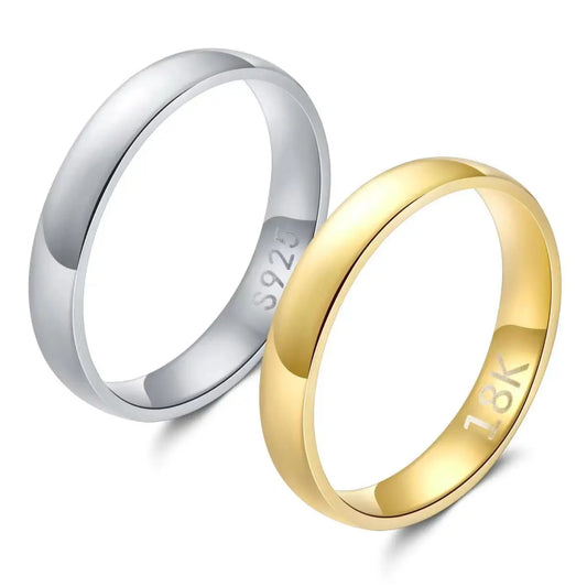 Luckacco Gold Plated Ring Colour Fashion Women's Simple Couple's Wedding Ring Engagement Jewellery Gift