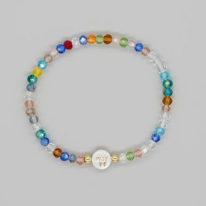 Luckacco Go2Boho Crystal Shell Letter A-Z Bracelets for Women Boho Summer Beach Lucky Fashion Trend Jewelry Accessories Surprise Gifts