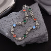Luckacco New Arrival Trendy Colorful Crystal Thai Silver Female Bracelet  Jewelry For Women Birthday Gifts