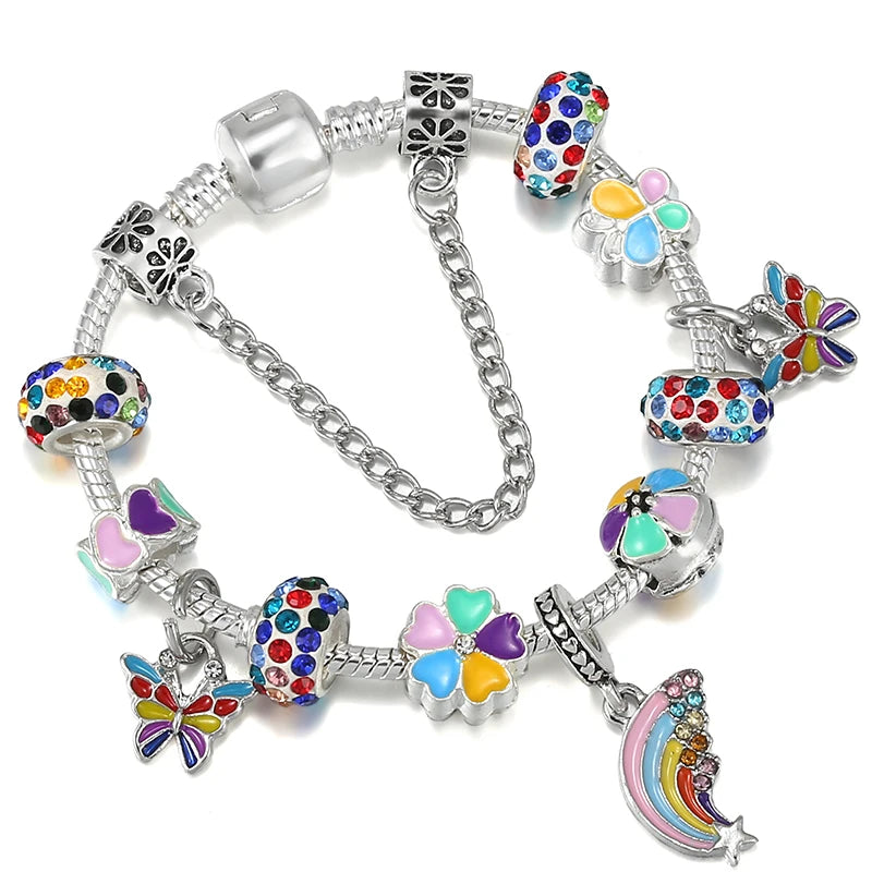 luckacco baopon new fashion life of tree crystal charm bracelet fit green color snake chain brand bracelets & bangles for women jewelry