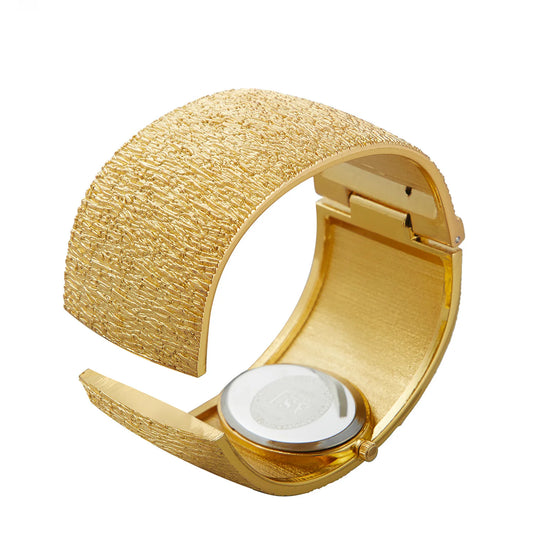 Luckacco ASJ Women's Bracelet Watch reloj mujer Gold Luxury Bark Pattern Simple watch for women relojes para damas