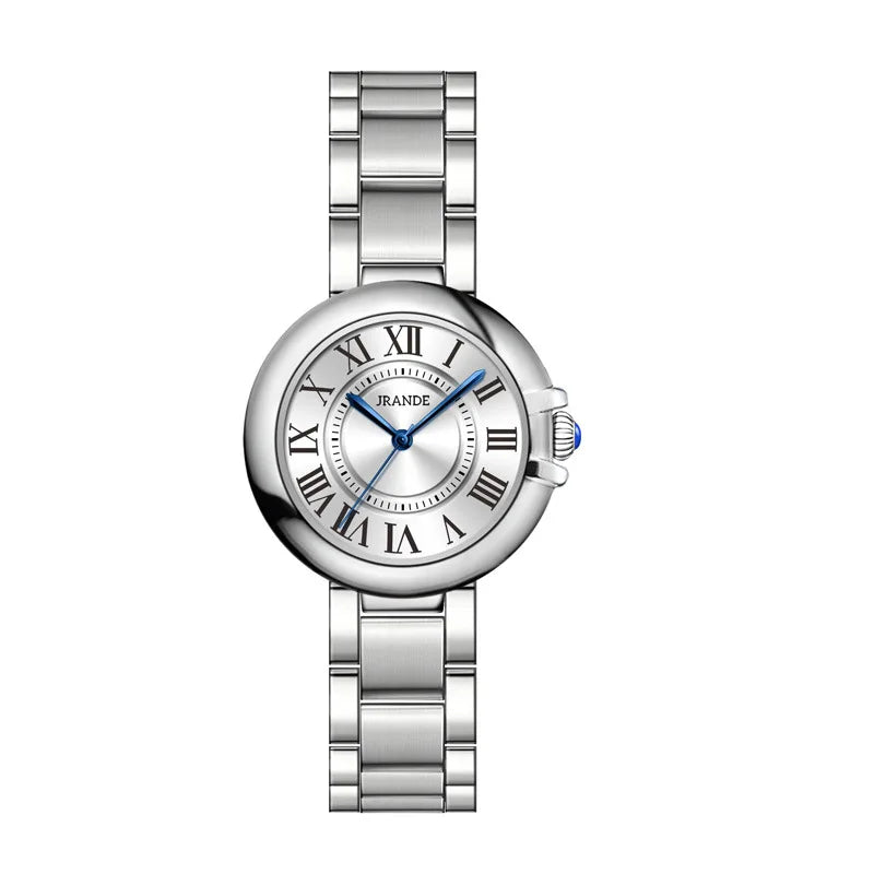 luckacco vintage classic blue balloon ladies watch roman scale dial automatic waterproof luxury student quartz watch fashion trend