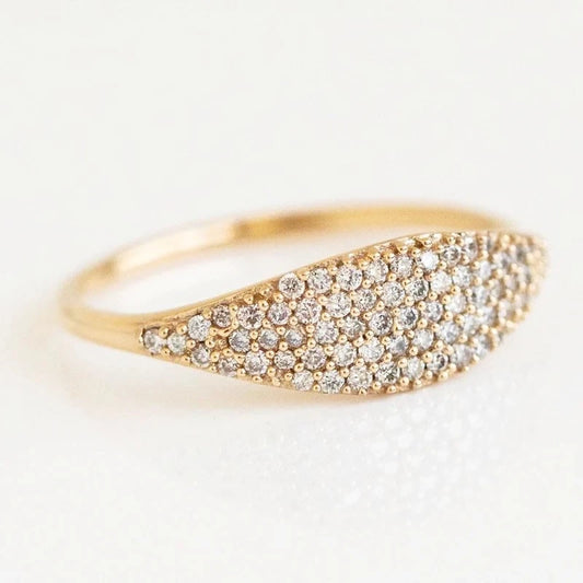 Luckacco daily picks Paved Cubic Zirconia Rings for Women Gold Color Fashion Wedding Bands Accessories Daily Wear Exquisite Ring Hot Jewelry