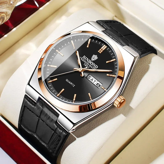 Luckacco New Casual Business Fashion Quartz Wristwatches Movement Silver Clock Men Luxury Watch Automatic Watches Mens Gifts Reloj Hombre