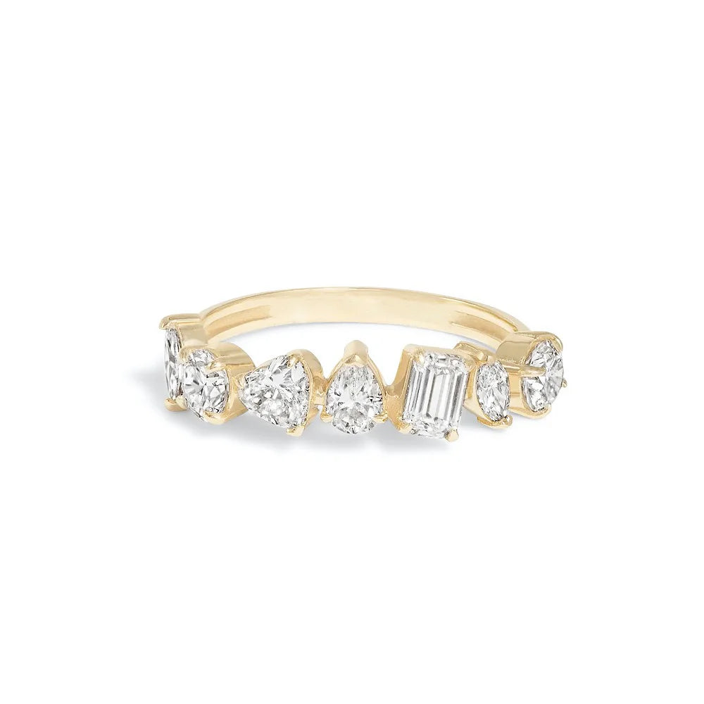 luckacco designer tennis zircon rings for female shiny dainty crystal stacking matching wedding finger ring fashion chic jewelry r018