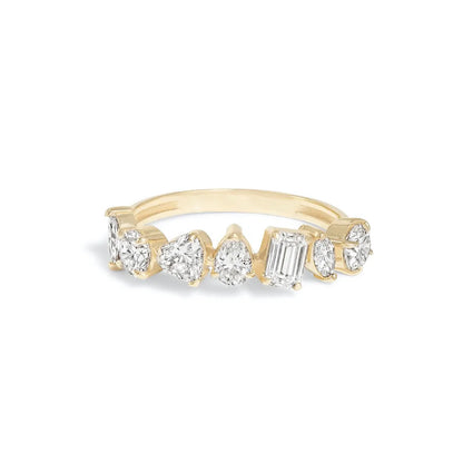 Luckacco Designer Tennis Zircon Rings for Female Shiny Dainty Crystal Stacking Matching Wedding Finger Ring Fashion Chic Jewelry R018