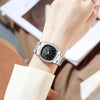 Luckacco Simple dual calendar women's watch high value solid steel waterproof watch ladies niche oval quartz watch