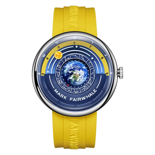 Luckacco Mark Fairwhale 5700 Creative Fashion Men's Watches Waterproof Globe Boy Cool Silicone Top Brand Quartz Watch For Men