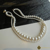 Luckacco Stacked Wearing Double-layered Pearl Necklace Women's Simple Design Clavicle Chains Elegant Short Choker Jewelry for Party